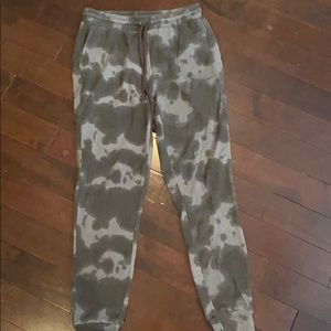 black and grey tie dye joggers